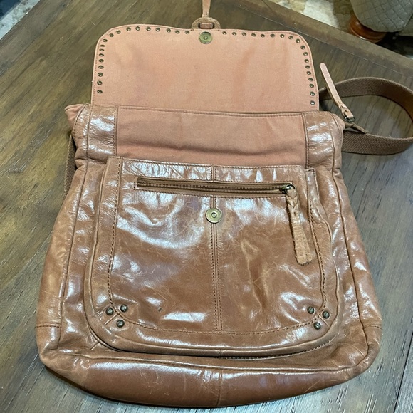 The Sak Ventura Tan Leather Convertible Back Pack Handbag - Picture 6 of 7